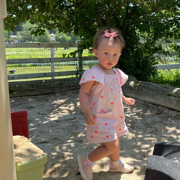 Zara Other - Pink polka dot Zara romper